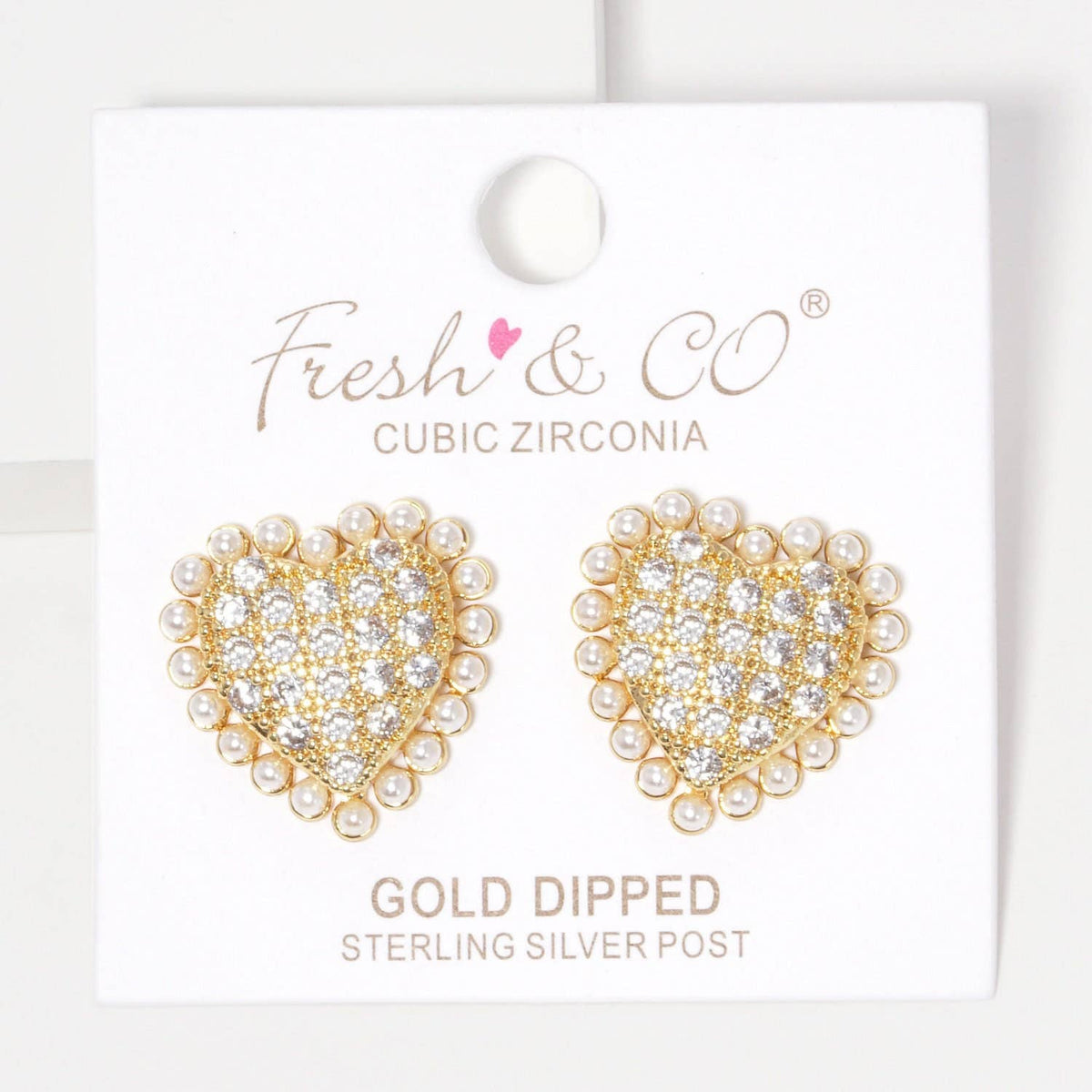 Freshwater Pearl Outline Stud Earrings