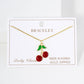 Enamel Cherry Charm Bracelet
