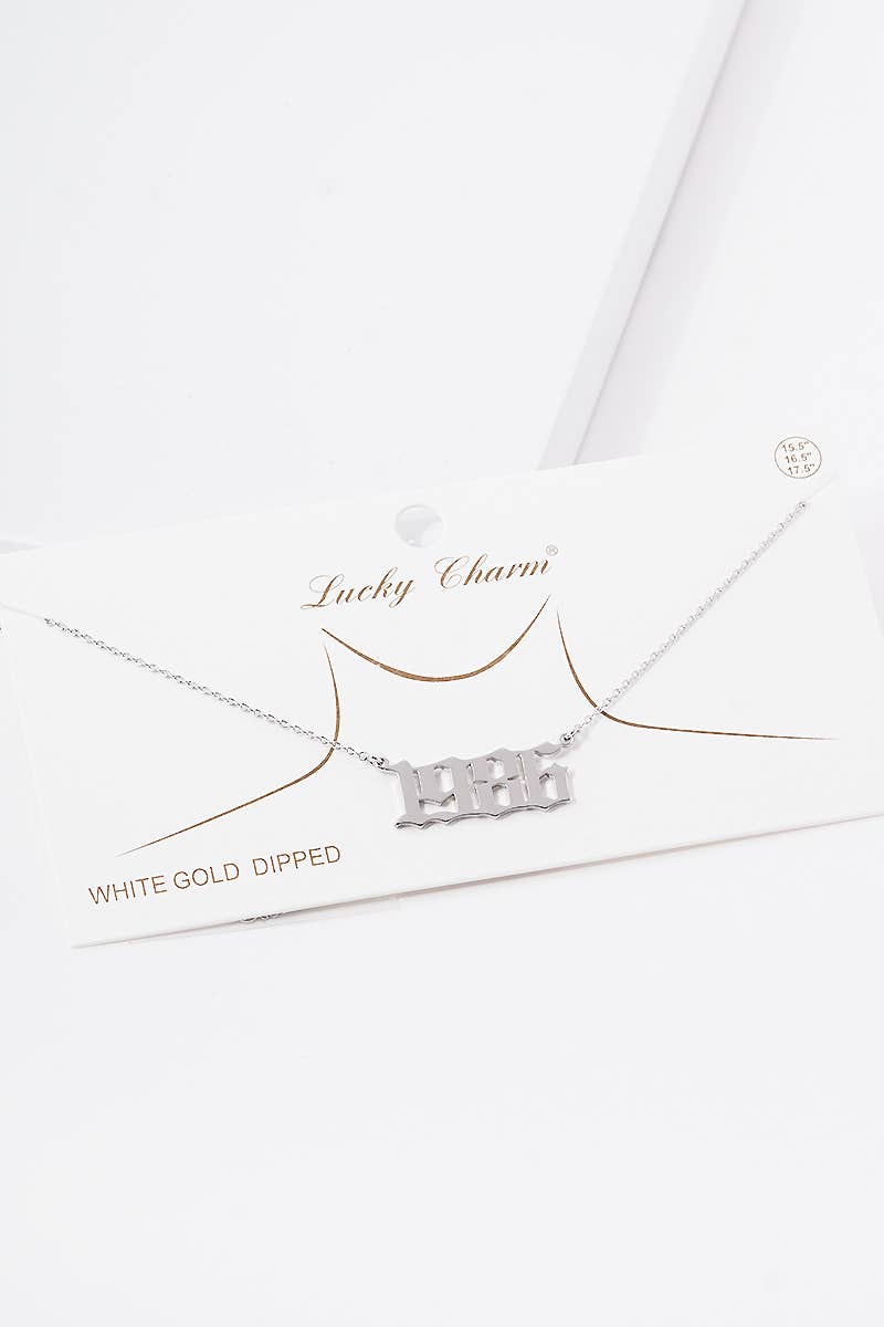 Gold Plated Birth Year Necklace