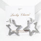 Sparkling Star Textured Stud Earrings