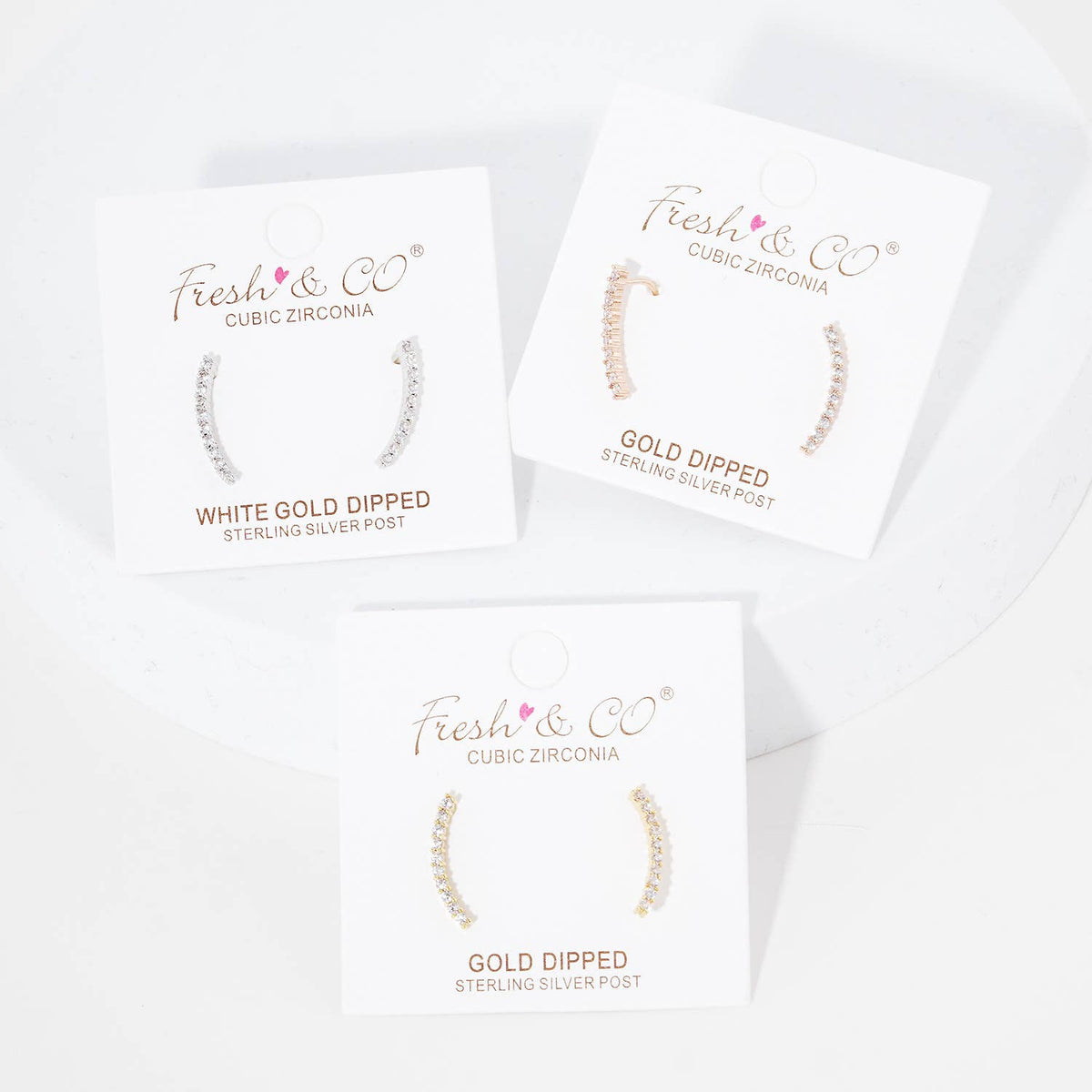 Dainty Cubic Zirconia Ear Crawlers