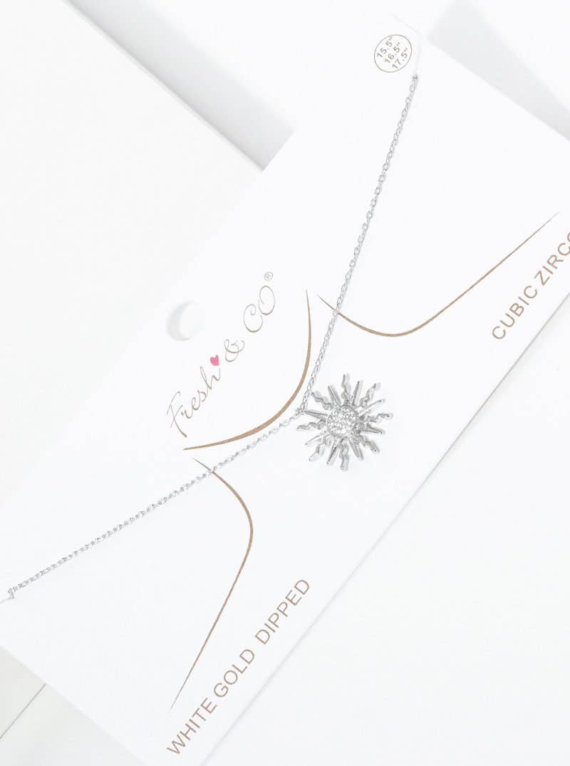 Gold Cubic Sunburst Necklace