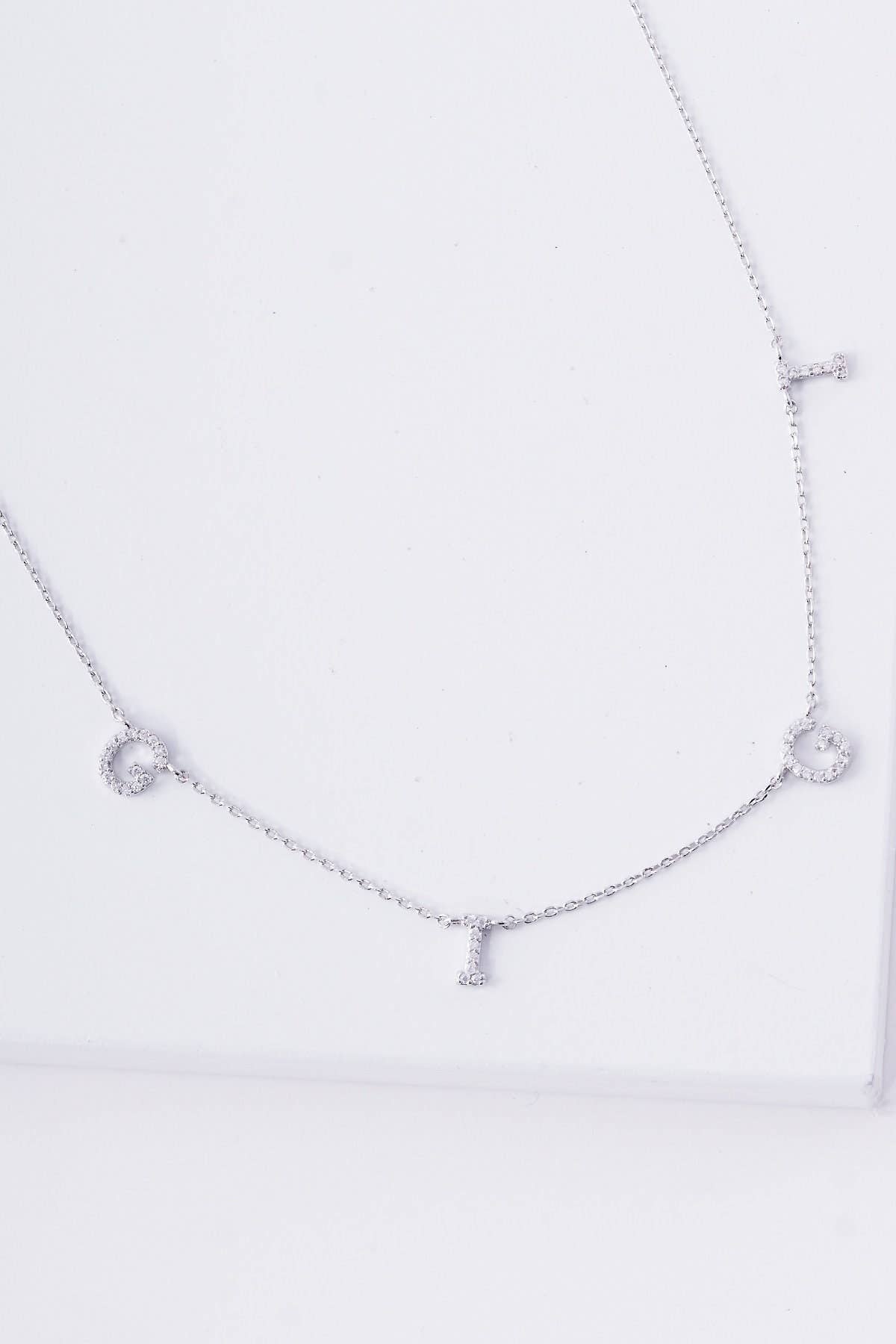 Gold Cubic Spaced Gigi Necklace