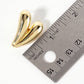 Polished Brass 18K-Gold-Dipped 1-inch Heart Post Earrings