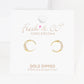 Gold Plated Crescent Moon Stud Earrings