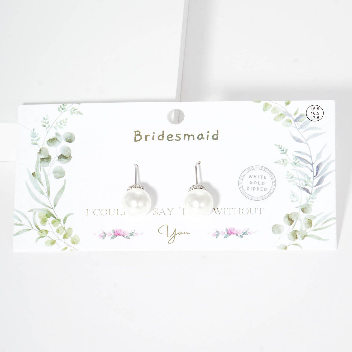 Elegant Bridesmaid Proposal Pearl Drop Earrings