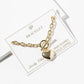 Chunky Chain Heart Bracelet with Magnetic Easy-Clasp