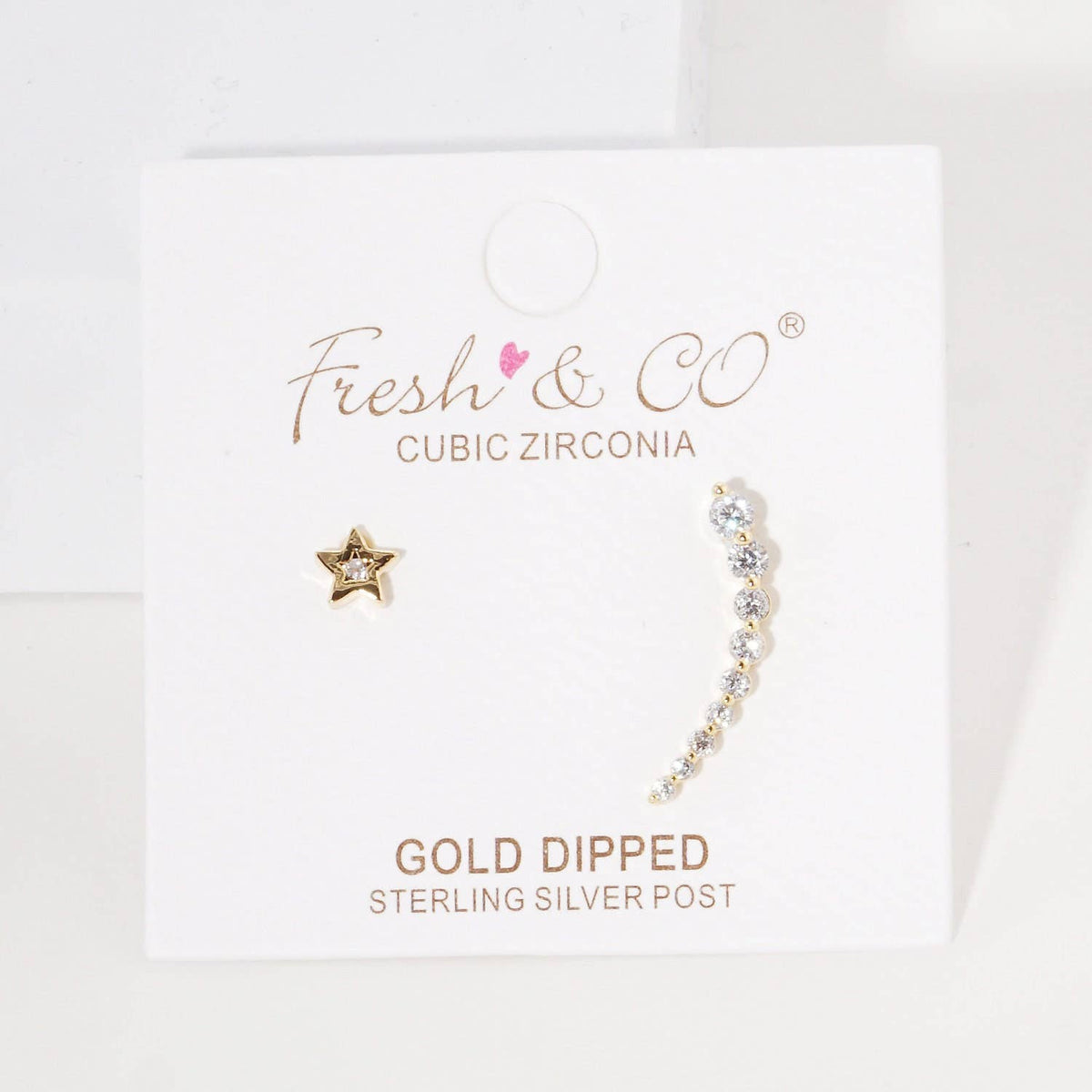 Gold Celestial Ear Jacket Earrings