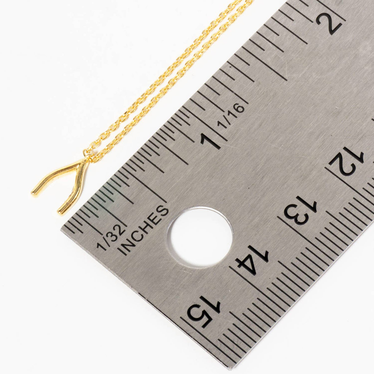 Minimalist Wishbone Pendant Necklace