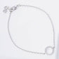 Dainty Pavé Circle Charm Chain Bracelet
