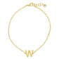 Gold Plated Initial Letter Bracelet