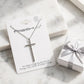 Long Crystal Cross Pendant Necklace – Full-Pavé Cross