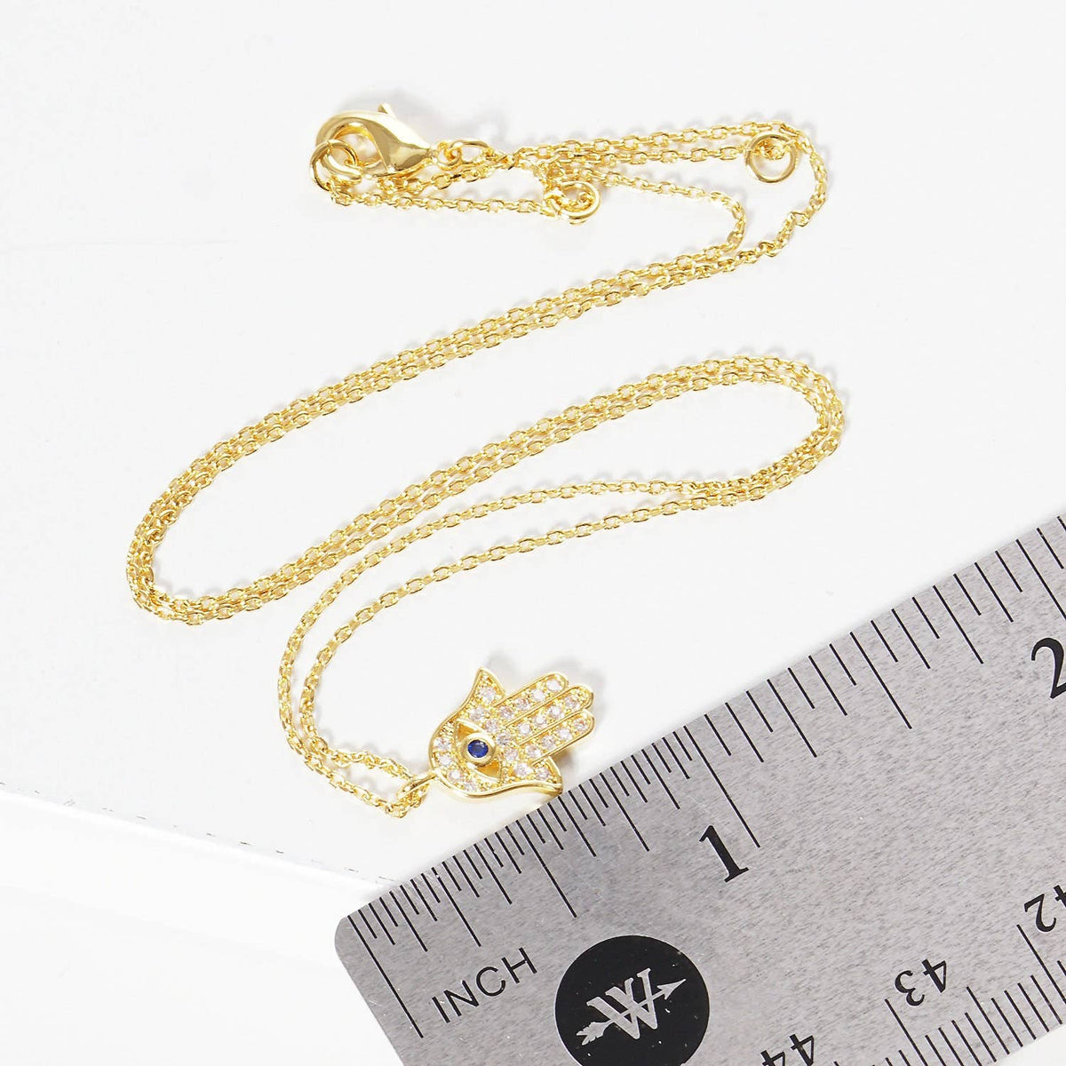 Gold Hand of Fatima Necklace