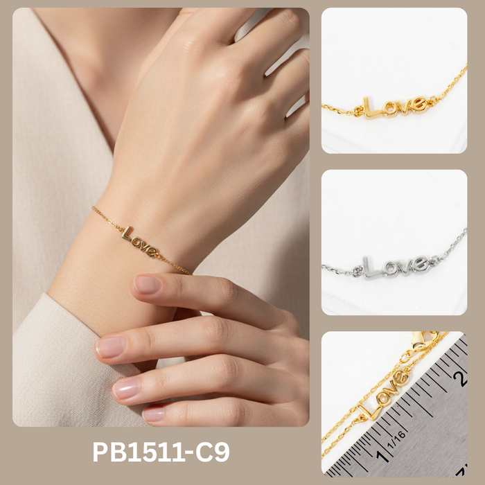 Minimalist "Love" Script Bracelet