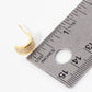 Micro-Pave-Set 11mm Half Hoop Earrings