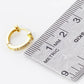 T Shape Cubic Zirconia 12mm Huggie Hoop Earrings.