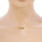 Gold Plated Queen Bar Necklace