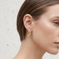 Gold and White Gold Dipped Twisted Statement Earrings