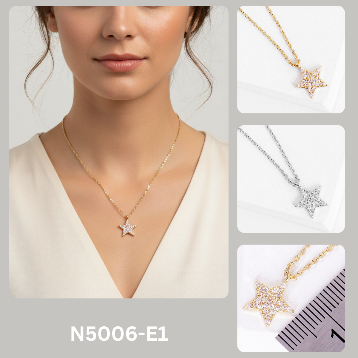 Pave Star Pendant Necklace