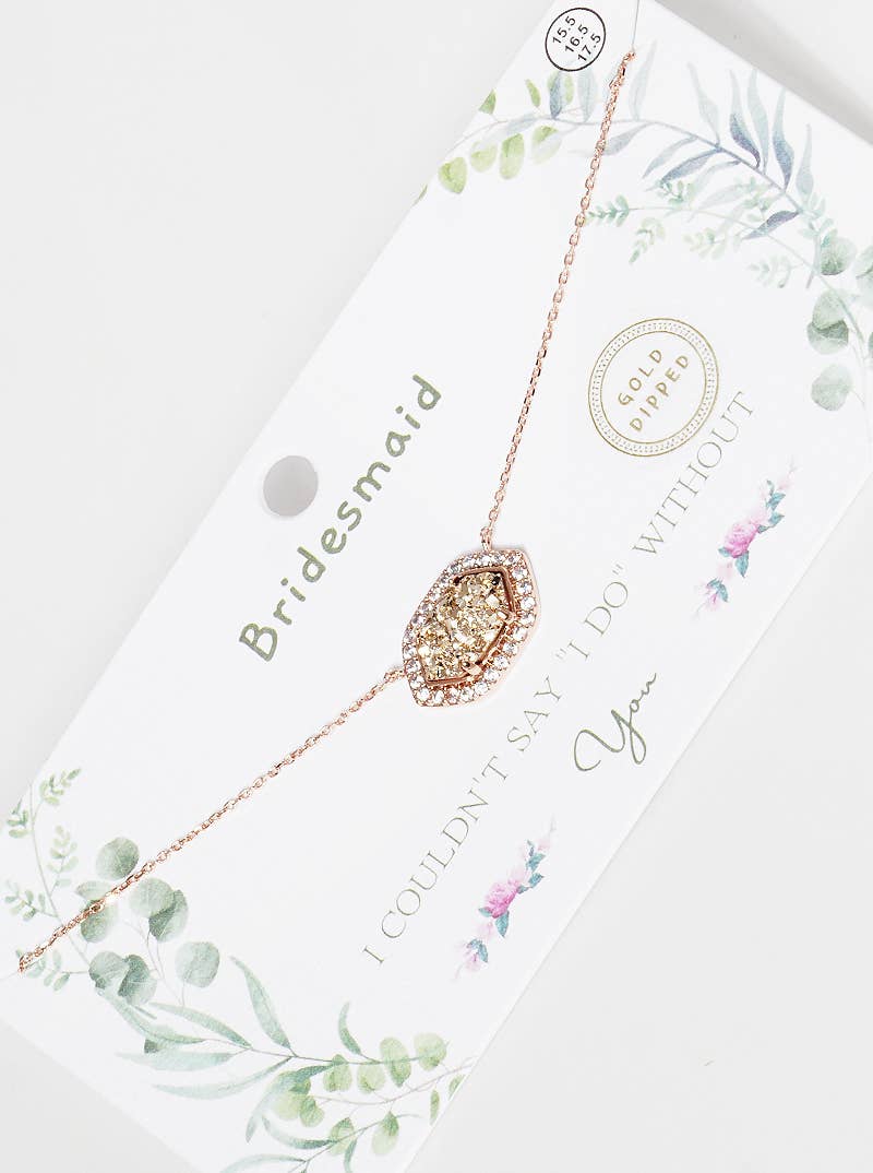 Bridesmaid Druzy Necklace