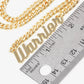 Gold Plated Cuban Link WARRIOR Necklace
