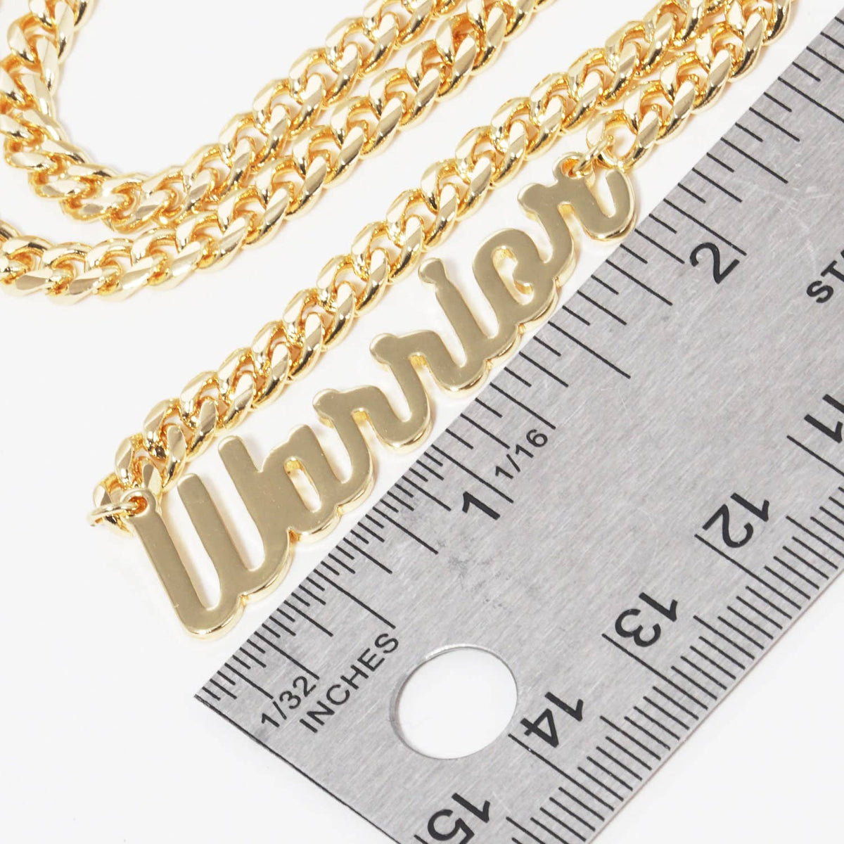 Gold Plated Cuban Link WARRIOR Necklace