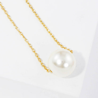 Elegant Bridesmaid Pearl Pendant Necklace