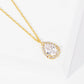 Dainty Pear Cubic Zirconia Bridesmaid Necklace