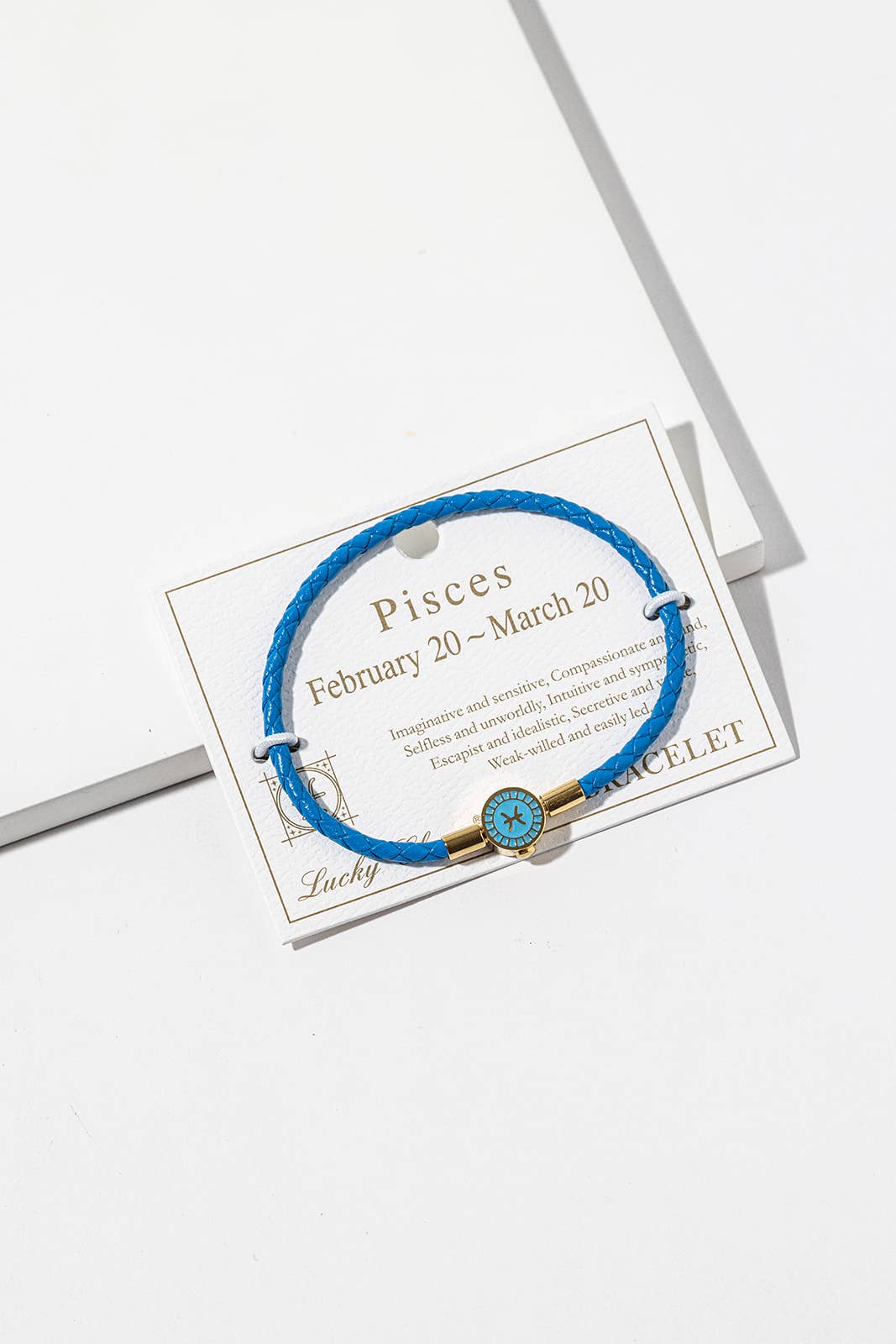 Zodiac Code Collection Braided Leather Charm Bracelet