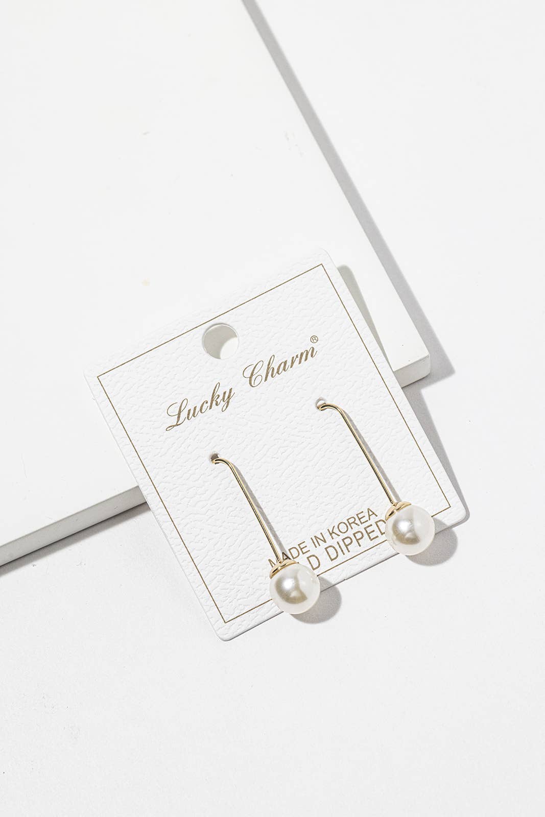 Long Hook Ball Drop Earrings – Metal Ball & Pearl Ball, Gold