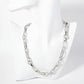 18K-Gold-Dipped 17-12mm Textured Geometric Chain Necklace