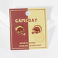 18K Gold Dipped Enamel Football Helmet Game Day Stud Earring