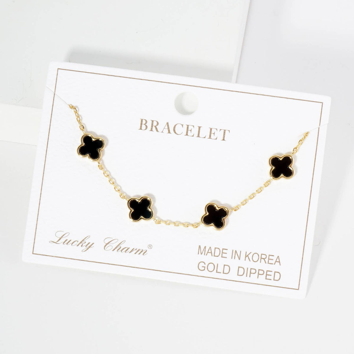 Elegant Clover Charm Chain Bracelet
