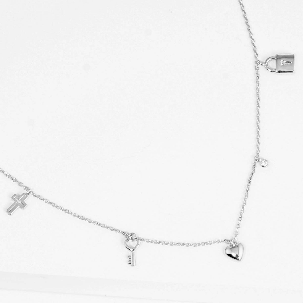 Minimalist Multi-Charm Dangle Necklace