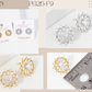 Round Stud Earrings with Various-Shaped CZ-Stones EARRING
