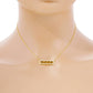 Gold Plated Boss Bar Necklace