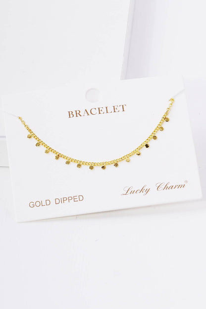 Minimalist Dainty Coin Charm Bracelet