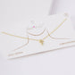Gold Square-Set Cross Necklace