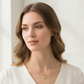 Teardrop Butterfly Bridesmaid Pendant Necklace