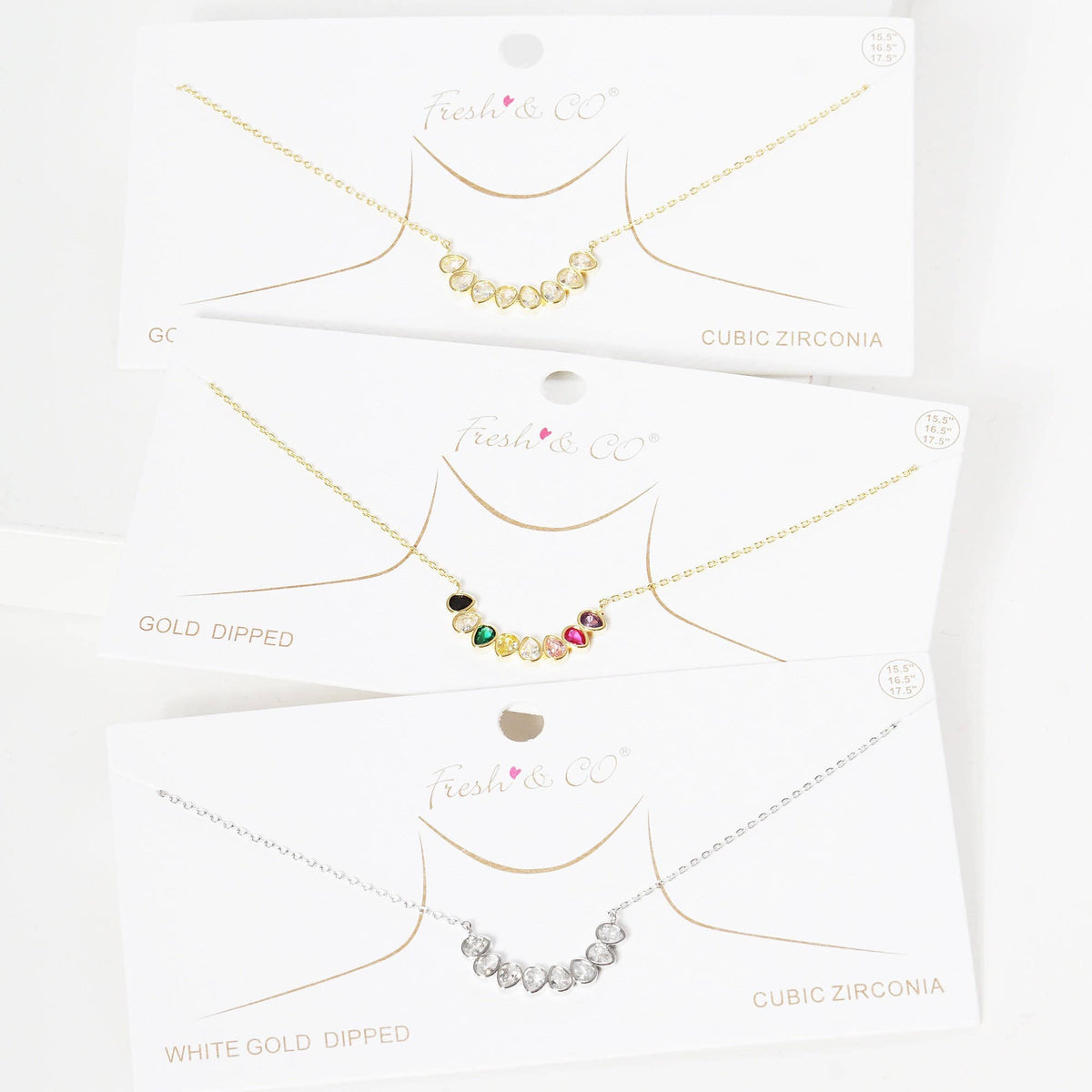 Gold Multicolor Waterdrop Necklace