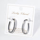30mm Oval Hoop Earrings / 18K Gold Dipped