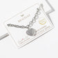 Pave Heart Charm Link Bracelet with Magnetic Clasp