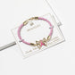 Pink Ribbon Butterfly Bracelet – Gold-Dipped Braided Charm