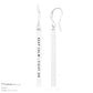 Keep Calm & Fight On Engraved Bar Dangle Earrings