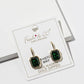 Birthstone Dangle Earrings – Gold-Dipped Octagon Cubic