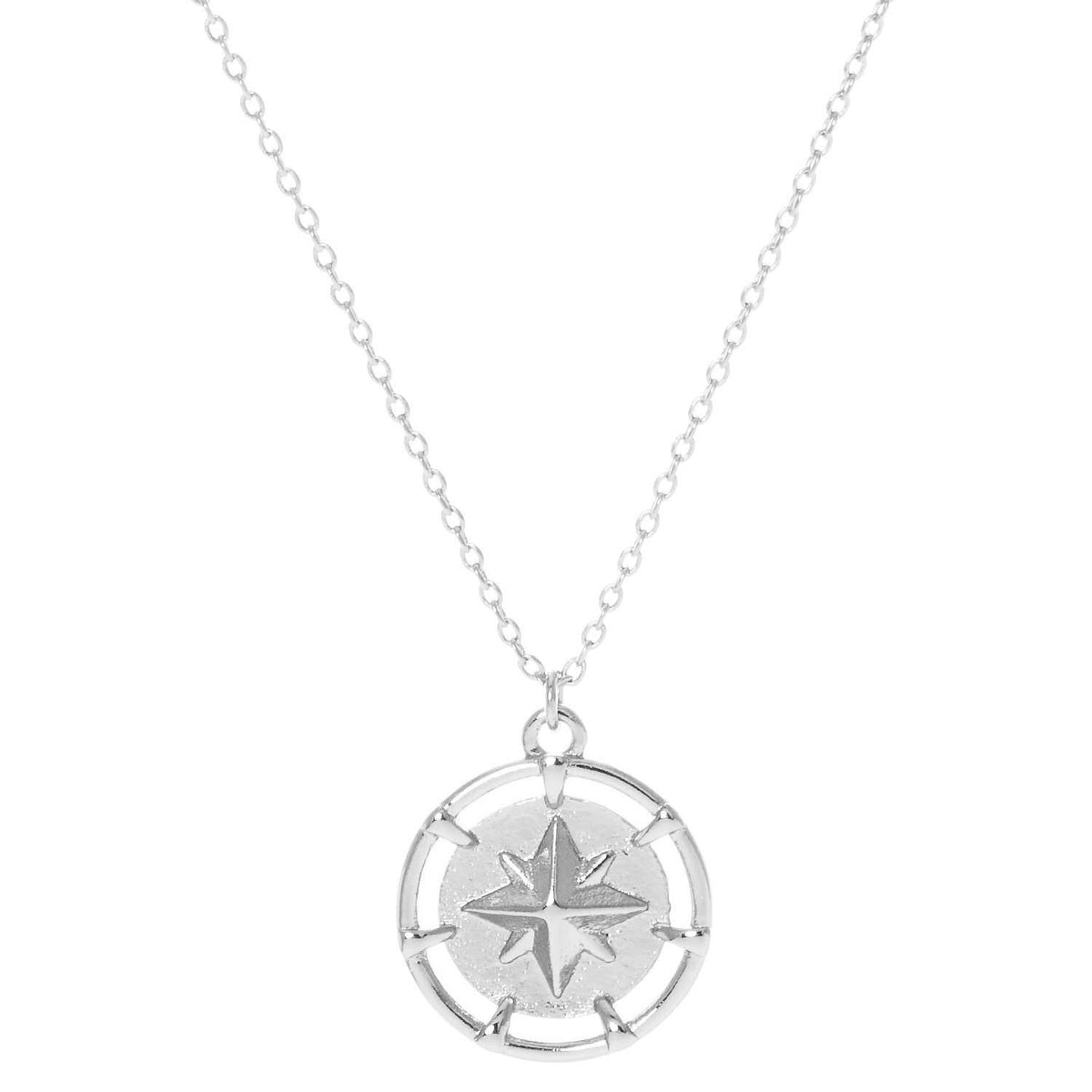 Gold North Star Coin Necklace