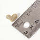 Micro-Pave-Set CZ Puffy Heart Stud Earrings