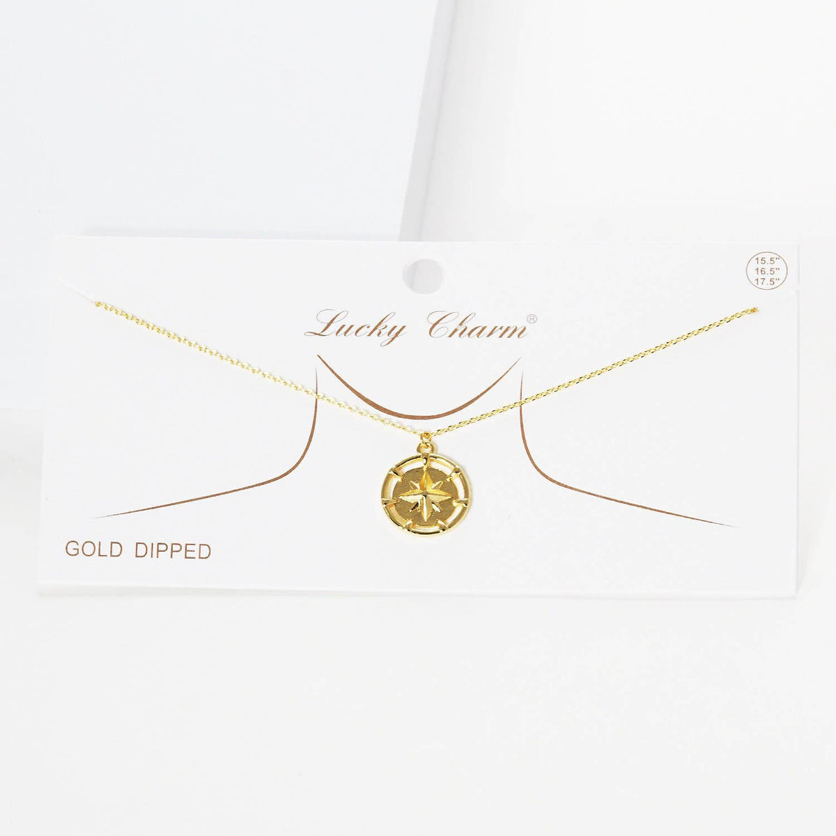 Gold North Star Coin Necklace