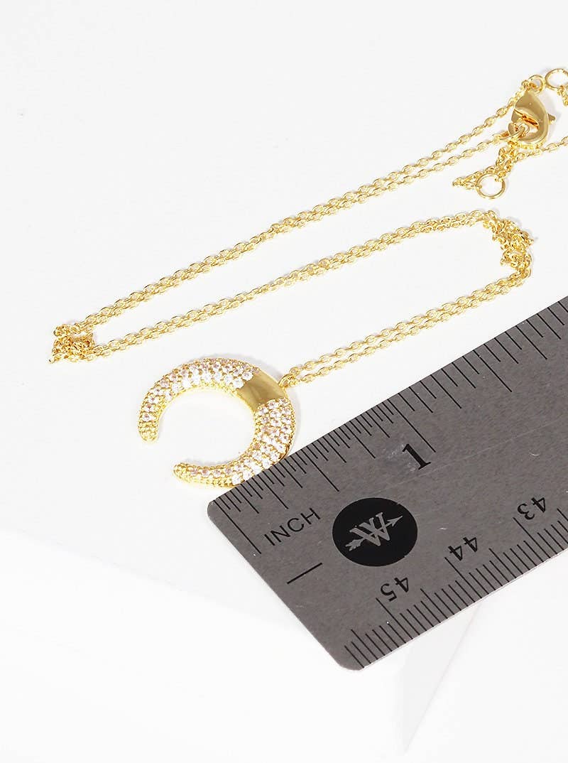 Gold Dipped Crescent Moon Necklace