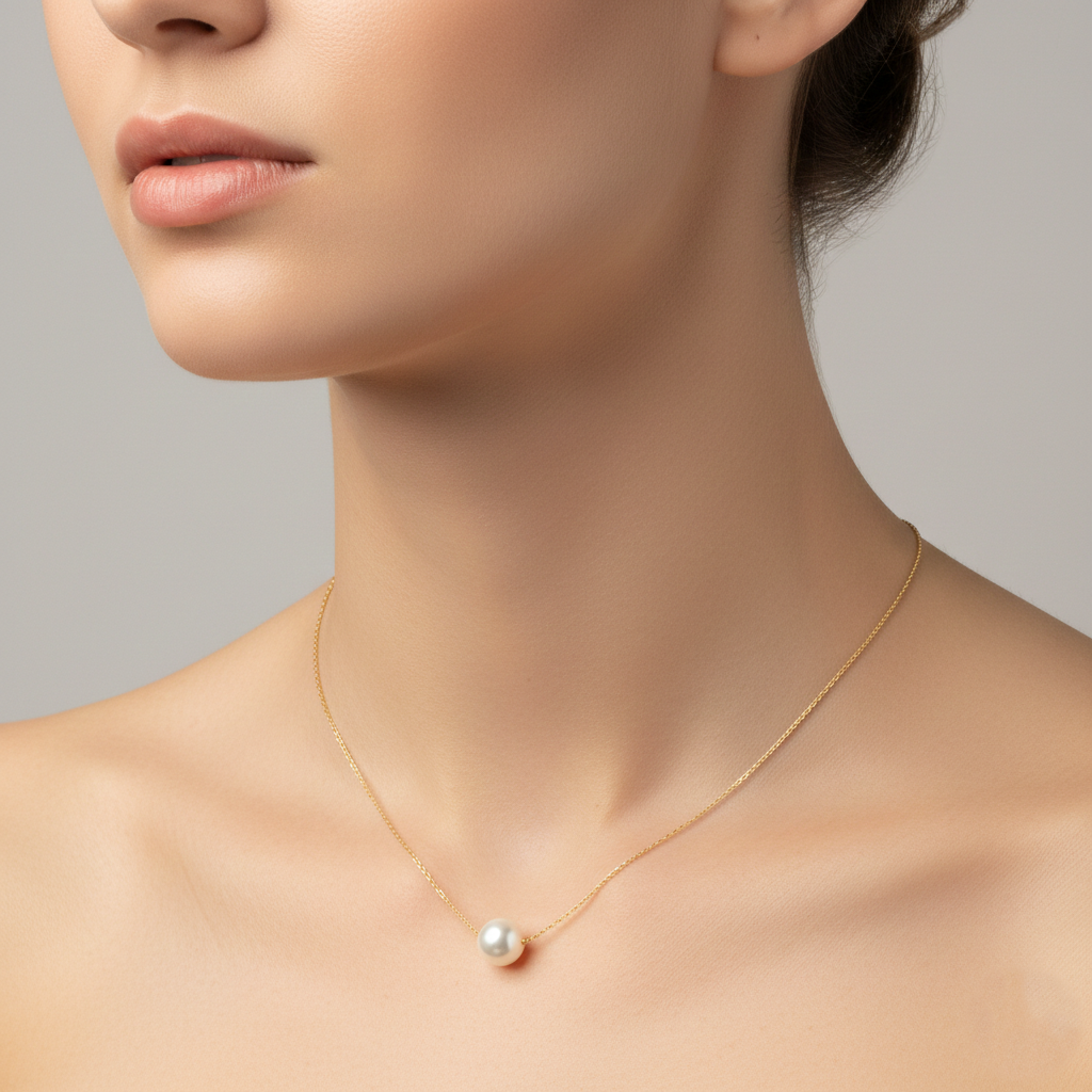 Elegant Bridesmaid Pearl Pendant Necklace